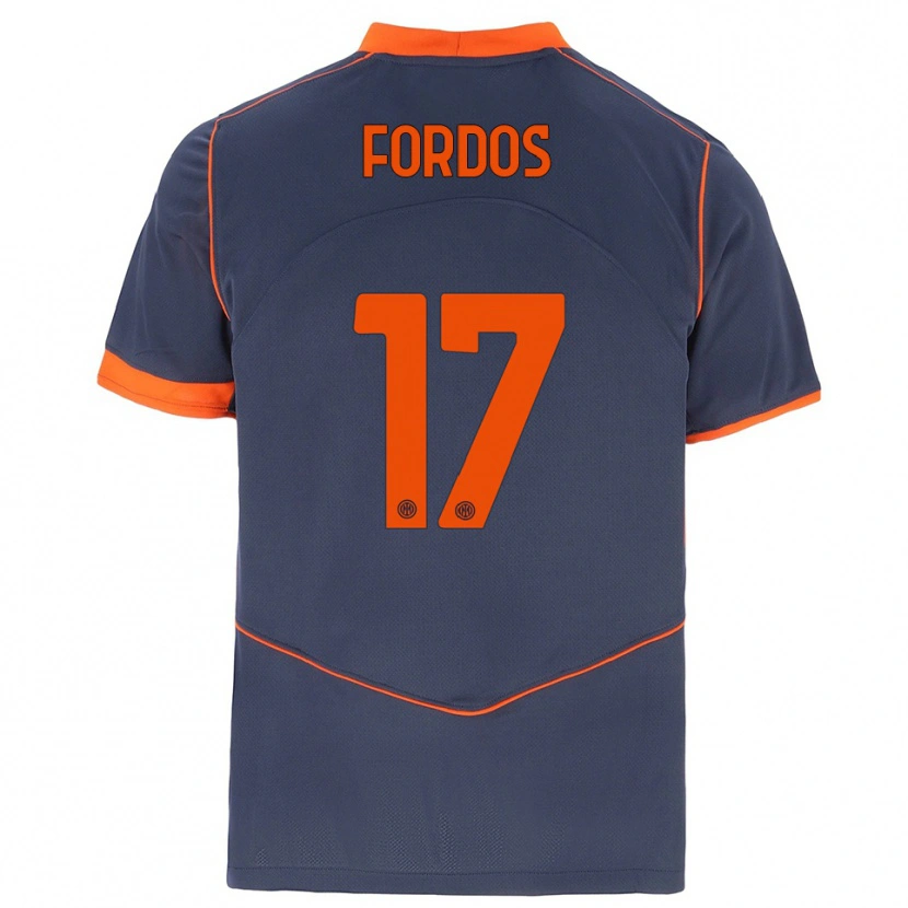 Danxen Kid Beatrix Fördős #17 Gray Orange Third Jersey 2025/26 T-Shirt