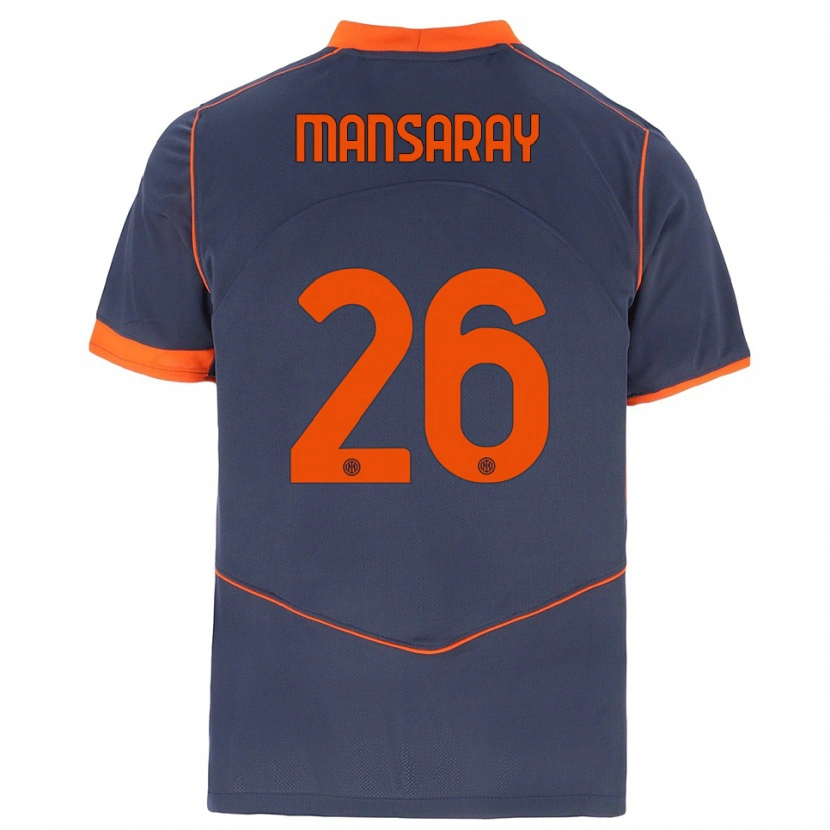 Danxen Kid Jasmin Mansaray #26 Gray Orange Third Jersey 2025/26 T-Shirt