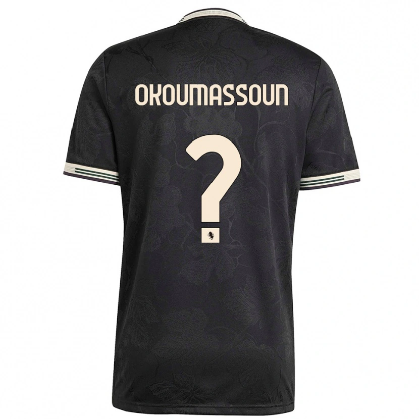 Danxen Kid Ismaele Okoumassoun #0 Black White Green Third Jersey 2025/26 T-Shirt