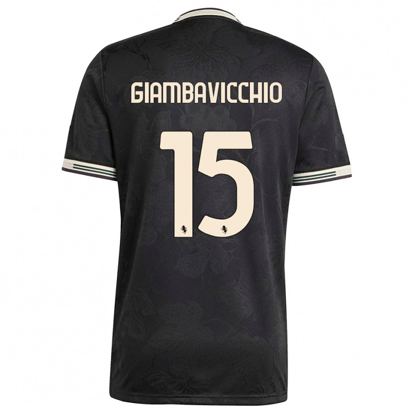 Danxen Kid Franco Giambavicchio #15 Black White Green Third Jersey 2025/26 T-Shirt