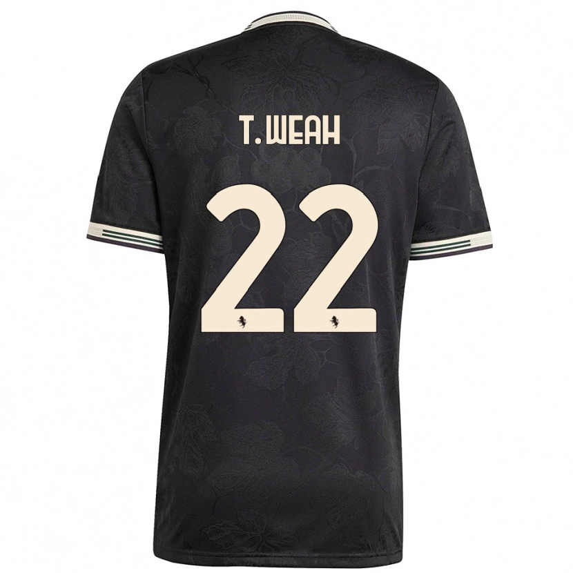 Danxen Kid Timothy Weah #22 Black White Green Third Jersey 2025/26 T-Shirt