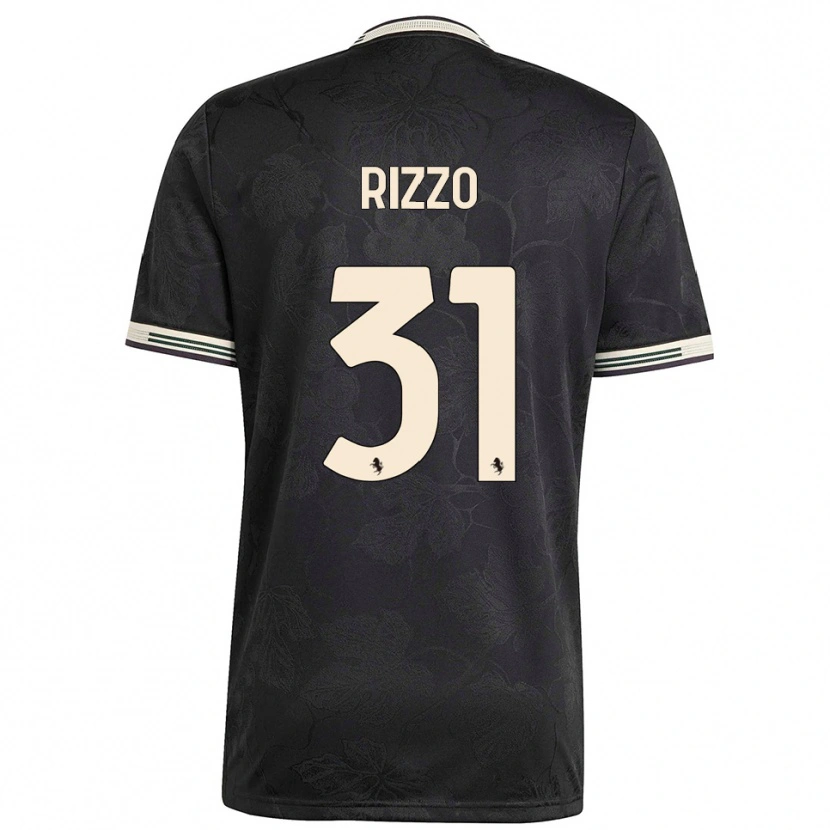 Danxen Kid Niccolò Rizzo #31 Black White Green Third Jersey 2025/26 T-Shirt