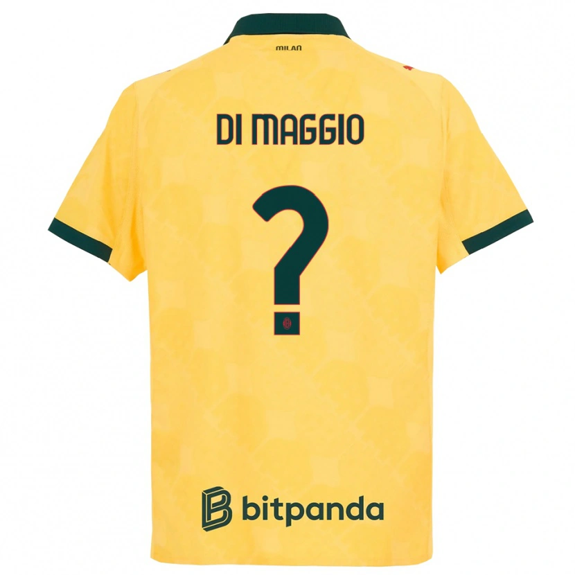Danxen Kid Simone Di Maggio #0 Yellow Black Third Jersey 2025/26 T-Shirt