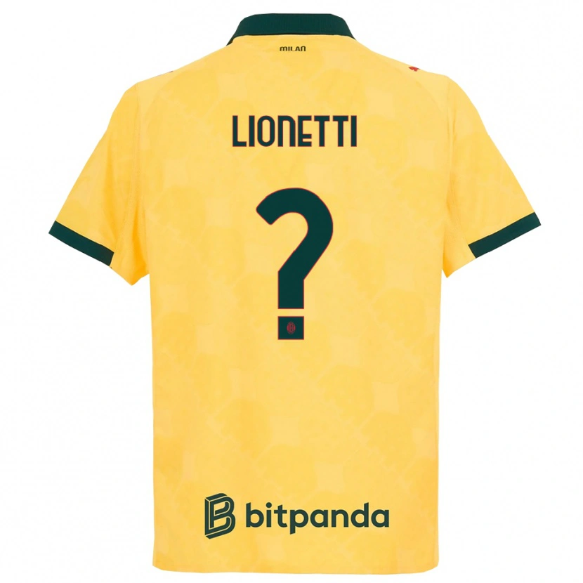 Danxen Kid Francesco Lionetti #0 Yellow Black Third Jersey 2025/26 T-Shirt
