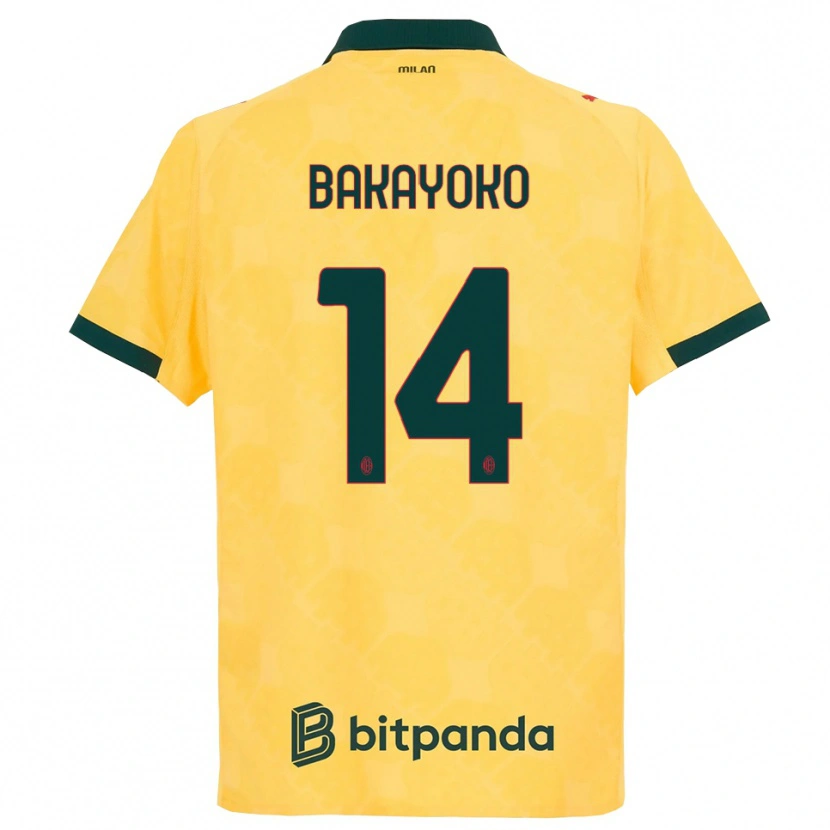 Danxen Kid Tiemoue Bakayoko #14 Yellow Black Third Jersey 2025/26 T-Shirt
