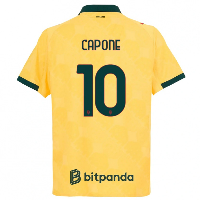 Danxen Kid Andrea Capone #10 Yellow Black Third Jersey 2025/26 T-Shirt