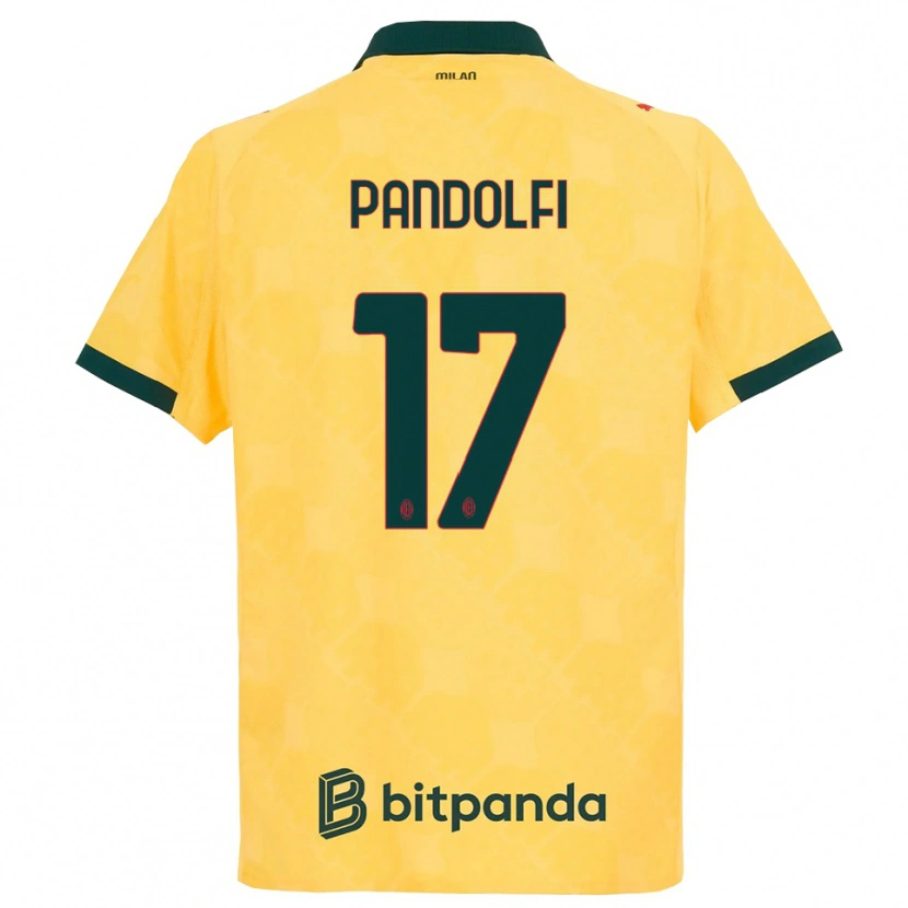 Danxen Kid Fabio Pandolfi #17 Yellow Black Third Jersey 2025/26 T-Shirt