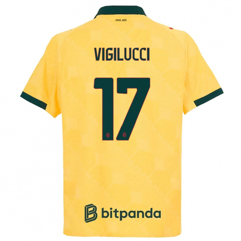 Danxen Kid Valery Vigilucci #17 Yellow Black Third Jersey 2025/26 T-Shirt