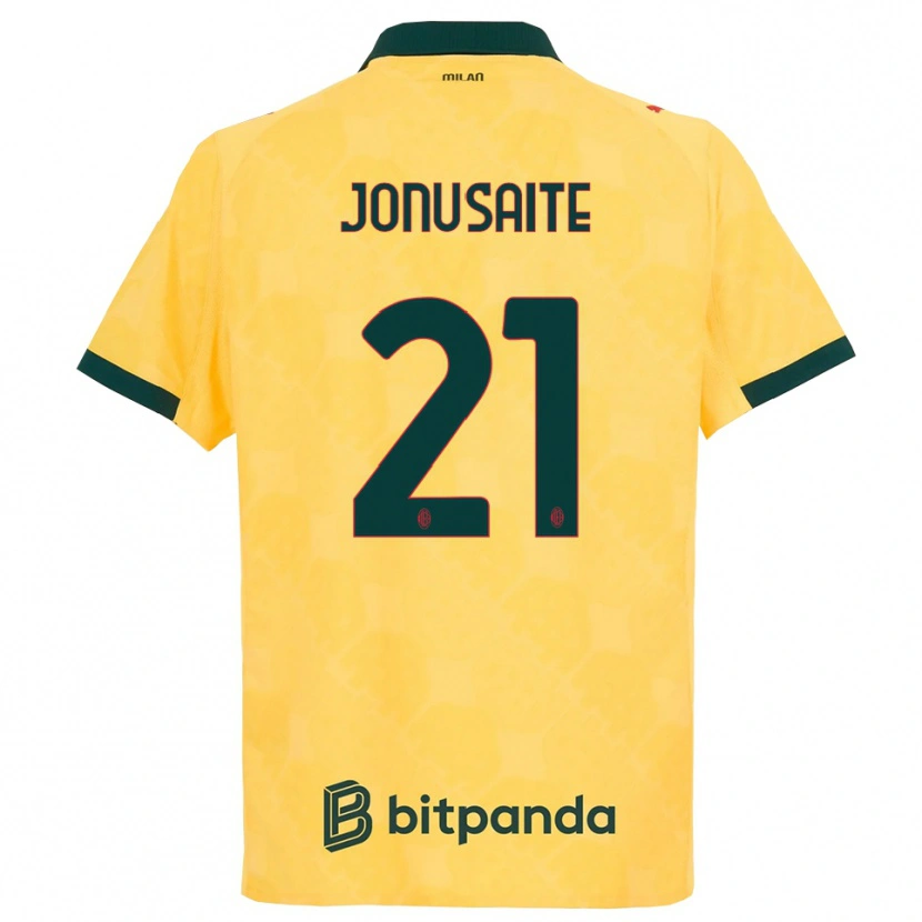 Danxen Kid Rimante Jonusaite #21 Yellow Black Third Jersey 2025/26 T-Shirt