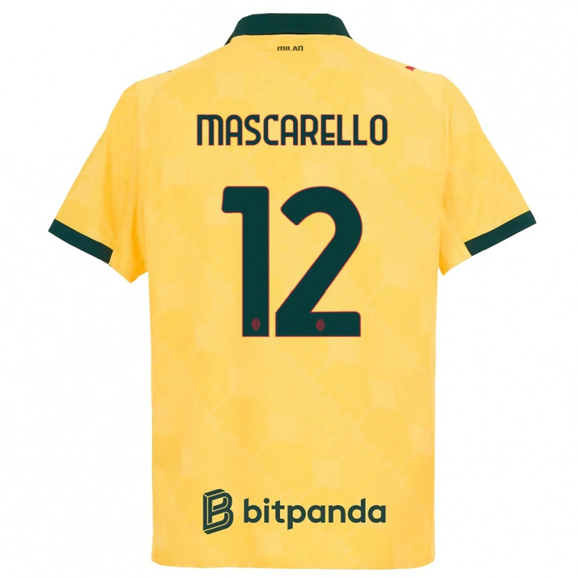 Danxen Kid Marta Mascarello #12 Yellow Black Third Jersey 2025/26 T-Shirt