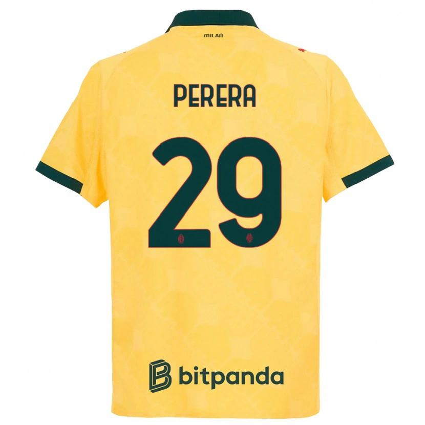 Danxen Kid Nirash Perera #29 Yellow Black Third Jersey 2025/26 T-Shirt
