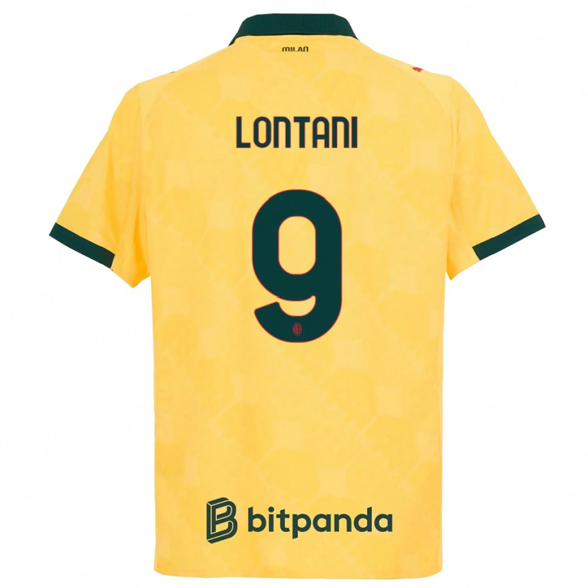 Danxen Kid Simone Lontani #9 Yellow Black Third Jersey 2025/26 T-Shirt