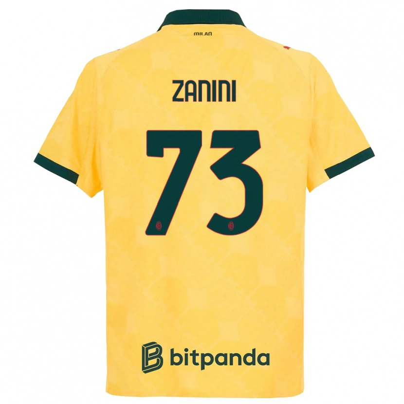 Danxen Kid Paola Zanini #73 Yellow Black Third Jersey 2025/26 T-Shirt