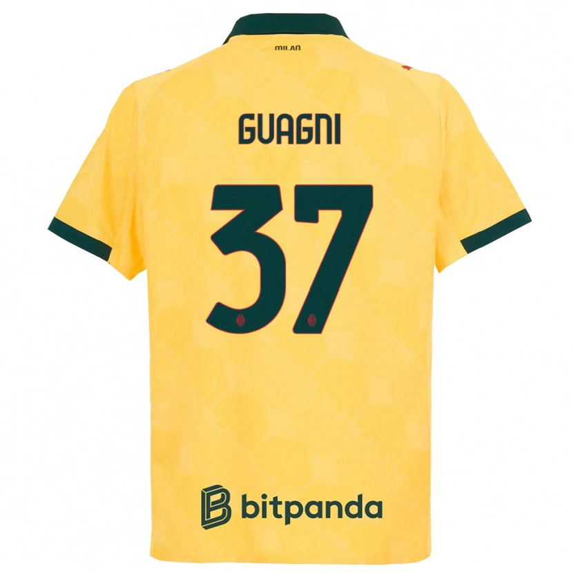 Danxen Kid Alia Guagni #37 Yellow Black Third Jersey 2025/26 T-Shirt