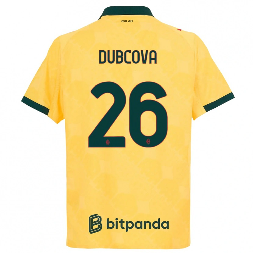 Danxen Kid Michaela Dubcova #26 Yellow Black Third Jersey 2025/26 T-Shirt