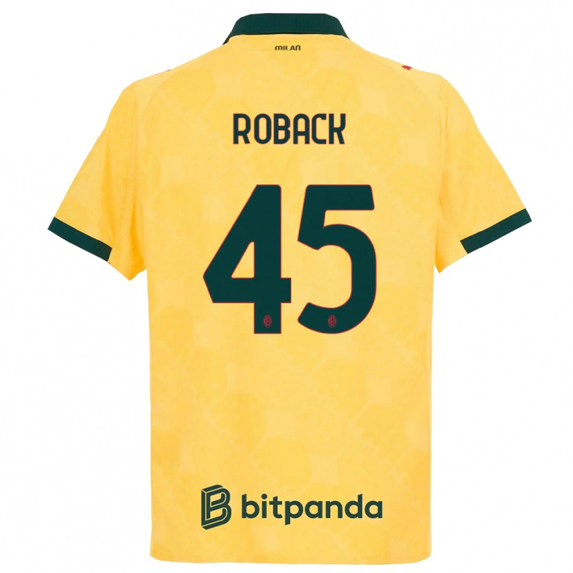 Danxen Kid Emil Roback #45 Yellow Black Third Jersey 2025/26 T-Shirt