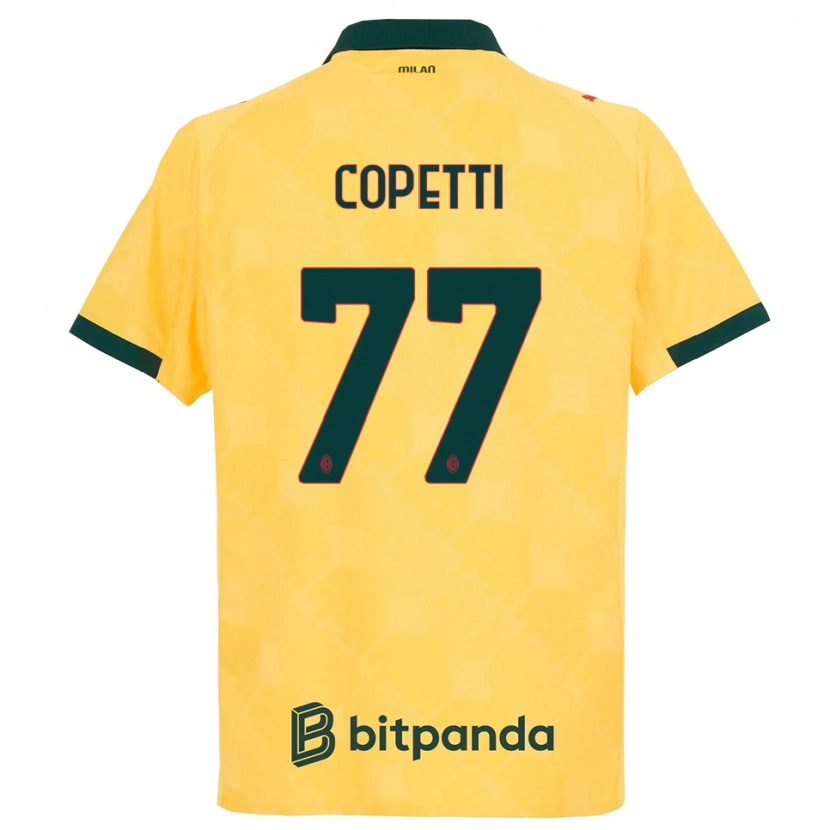 Danxen Kid Matilde Copetti #77 Yellow Black Third Jersey 2025/26 T-Shirt