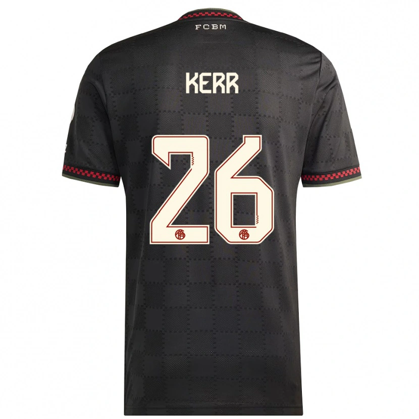 Danxen Kid Samantha Kerr #26 Black White Third Jersey 2025/26 T-Shirt