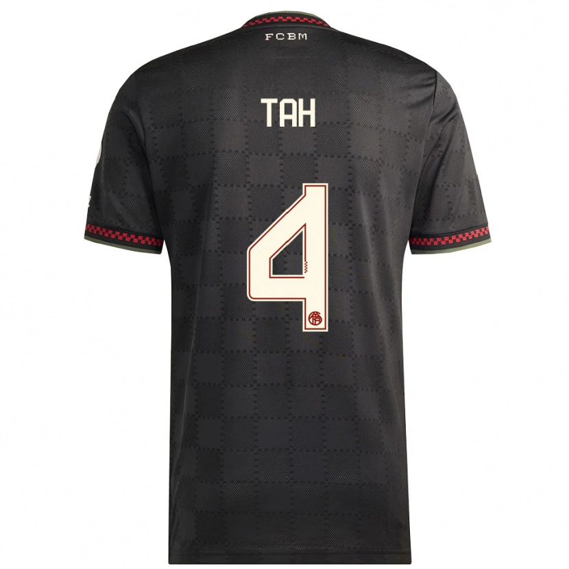 Danxen Kid Jonathan Tah #4 Black White Third Jersey 2025/26 T-Shirt