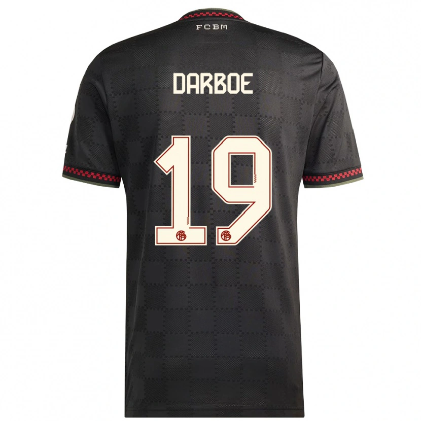 Danxen Kid Bajung Darboe #19 Black White Third Jersey 2025/26 T-Shirt
