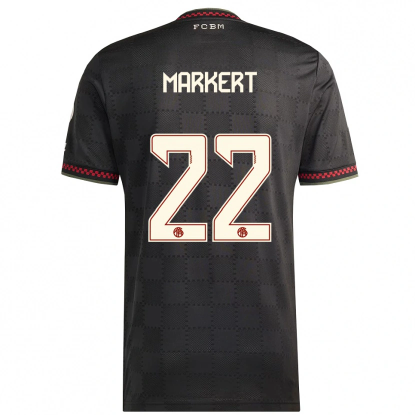 Danxen Kid Leon Markert #22 Black White Third Jersey 2025/26 T-Shirt