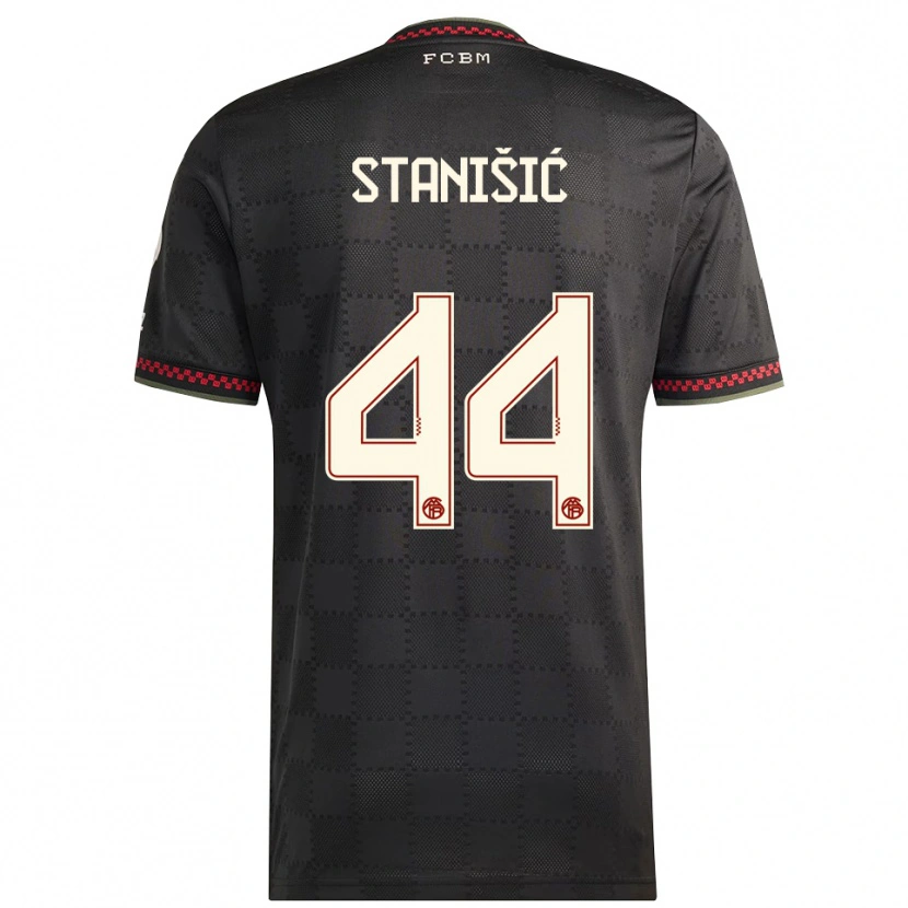 Danxen Kid Josip Stanisic #44 Black White Third Jersey 2025/26 T-Shirt