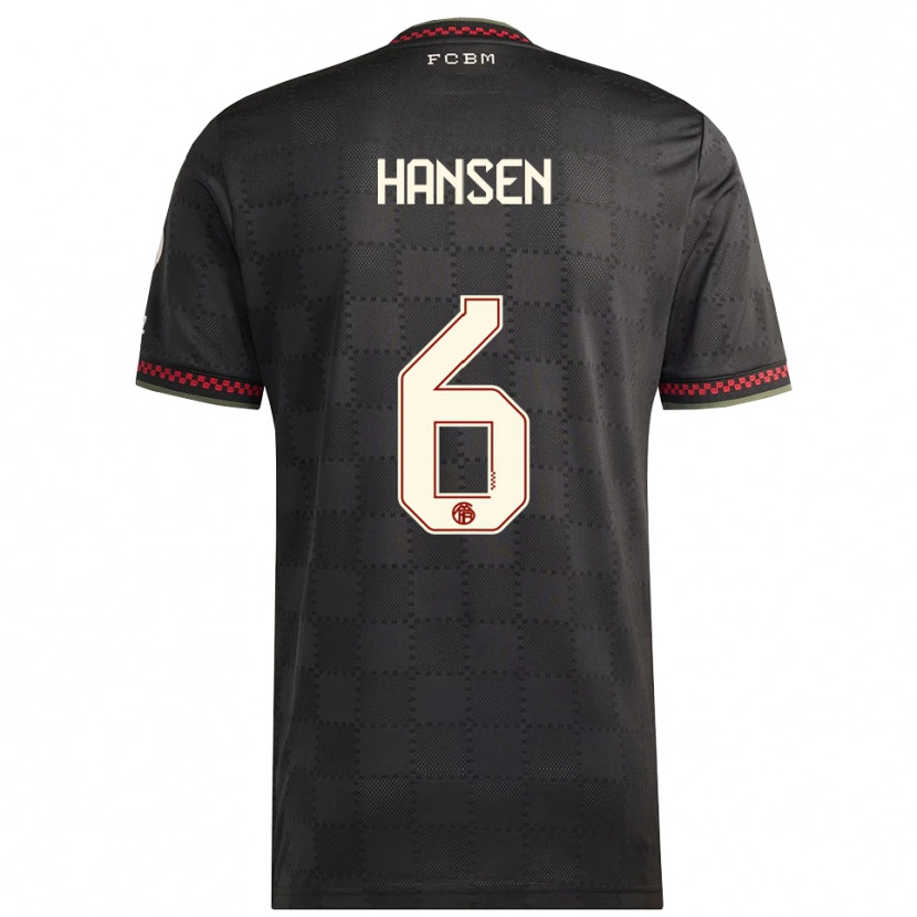 Danxen Kid Tuva Hansen #6 Black White Third Jersey 2025/26 T-Shirt
