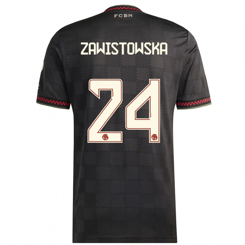 Danxen Kid Weronika Zawistowska #24 Black White Third Jersey 2025/26 T-Shirt