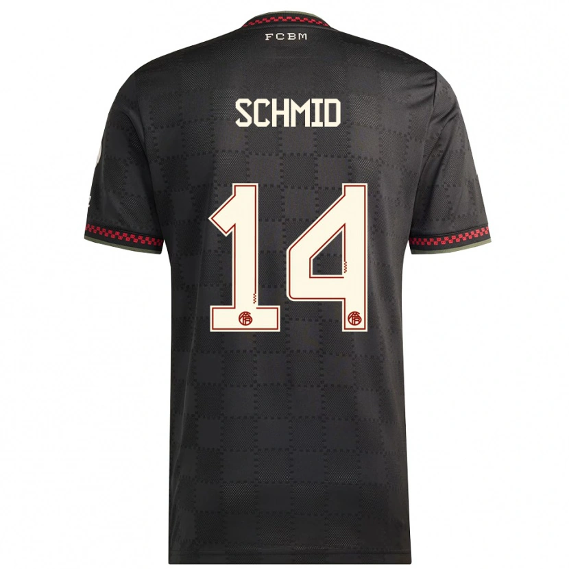 Danxen Kid Leopold Schmid #14 Black White Third Jersey 2025/26 T-Shirt