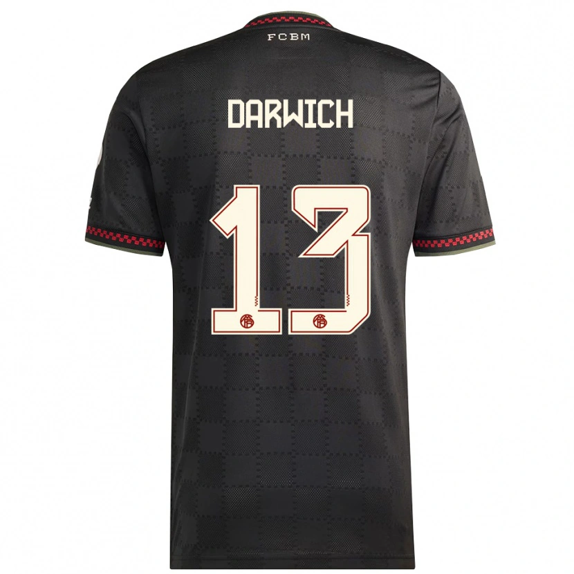 Danxen Kid Maher Darwich #13 Black White Third Jersey 2025/26 T-Shirt