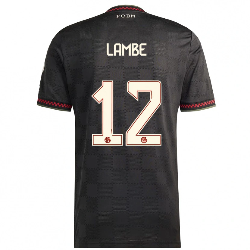 Danxen Kid Allen Junior Lambé #12 Black White Third Jersey 2025/26 T-Shirt