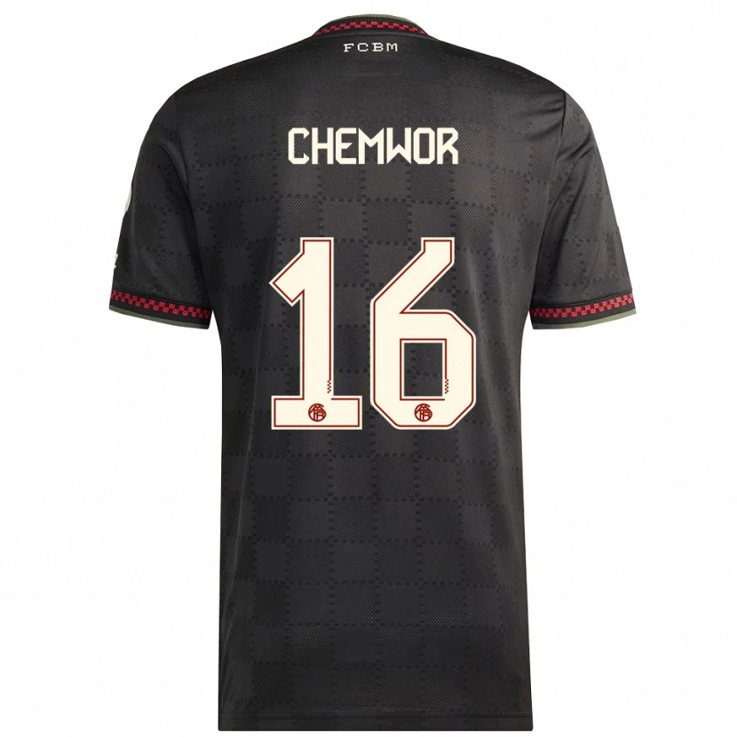 Danxen Kid Sadiki Chemwor #16 Black White Third Jersey 2025/26 T-Shirt