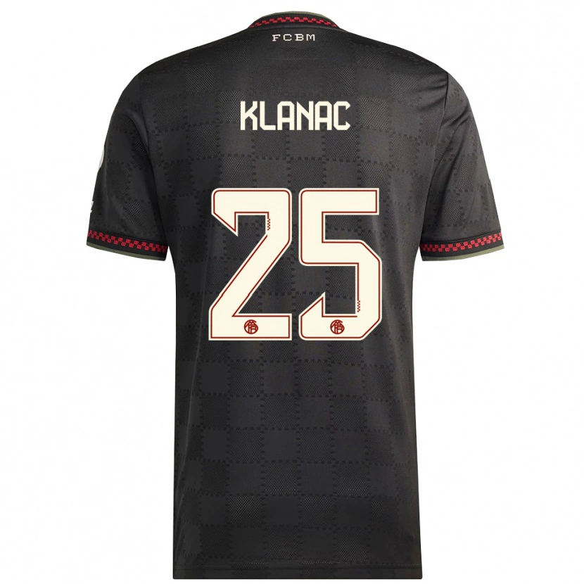 Danxen Kid Luka Klanac #25 Black White Third Jersey 2025/26 T-Shirt