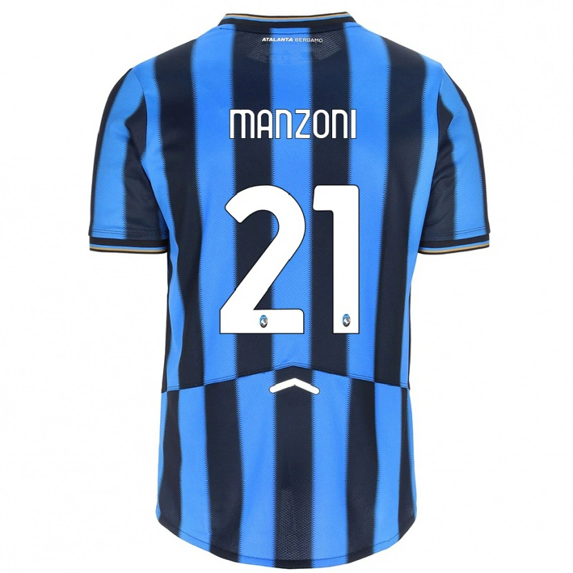 Danxen Men Alberto Manzoni #21 Sky Blue Black Home Jersey 2025/26 T-Shirt