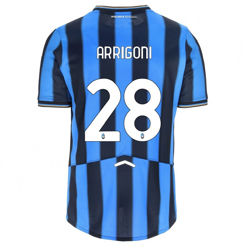 Danxen Men Mattia Arrigoni #28 Sky Blue Black Home Jersey 2025/26 T-Shirt