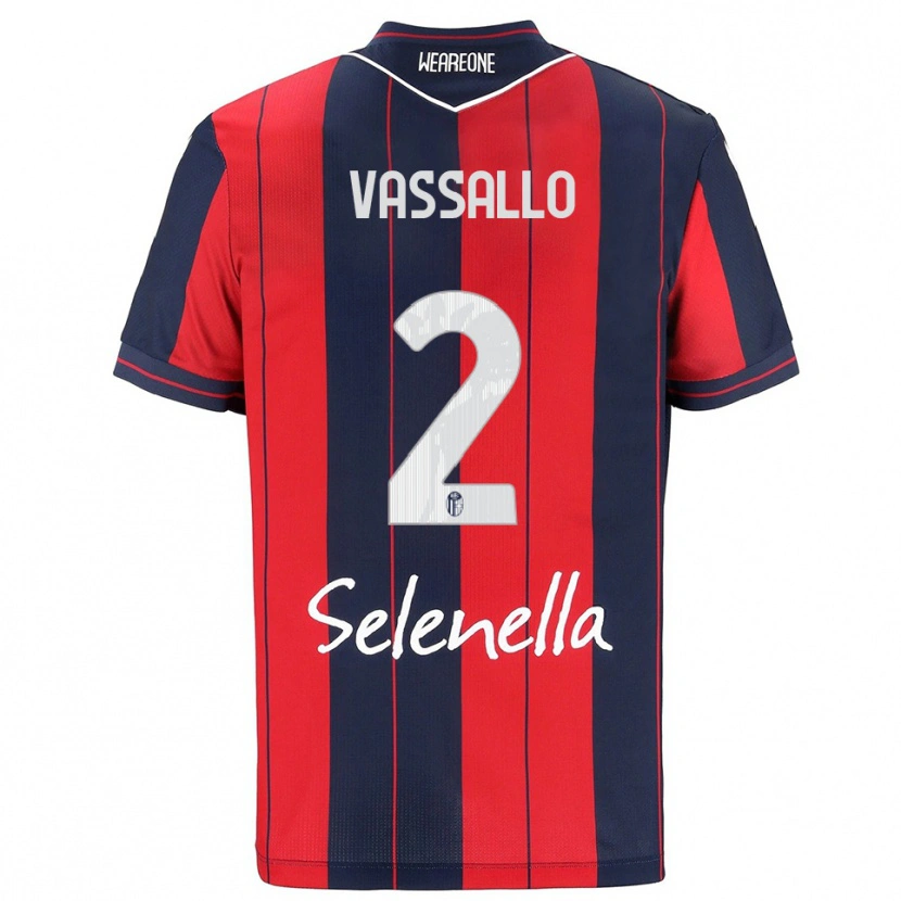 Danxen Men Giacomo Vassallo #2 Red Navy Home Jersey 2025/26 T-Shirt