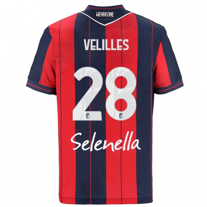 Danxen Men Aarón Velilles #28 Red Navy Home Jersey 2025/26 T-Shirt