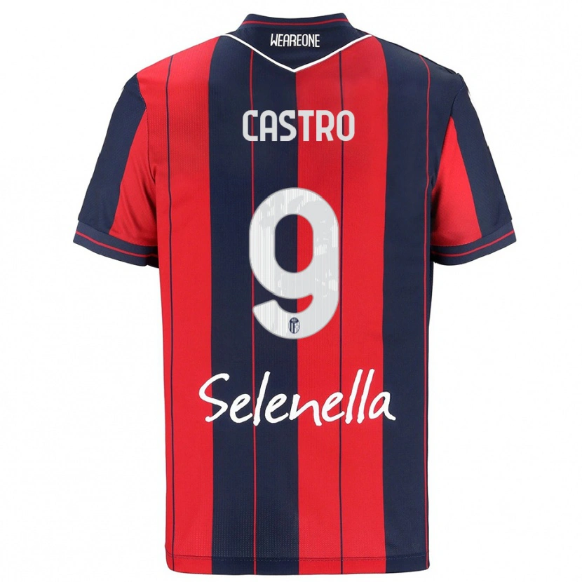 Danxen Men Santiago Castro #9 Red Navy Home Jersey 2025/26 T-Shirt