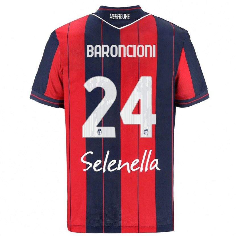 Danxen Men Davide Baroncioni #24 Red Navy Home Jersey 2025/26 T-Shirt