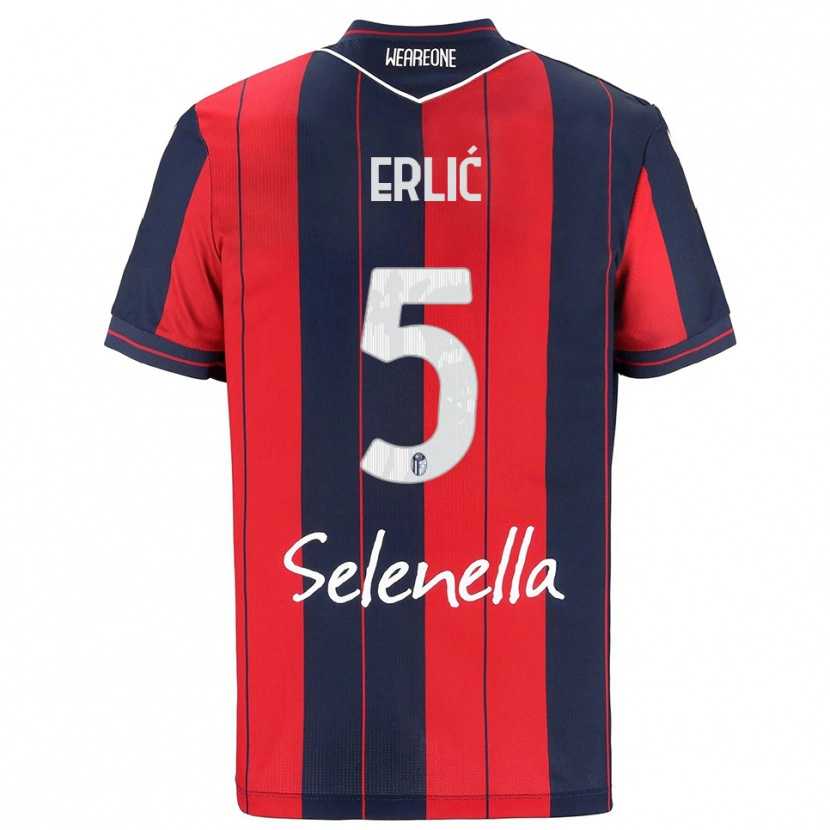 Danxen Men Martin Erlić #5 Red Navy Home Jersey 2025/26 T-Shirt
