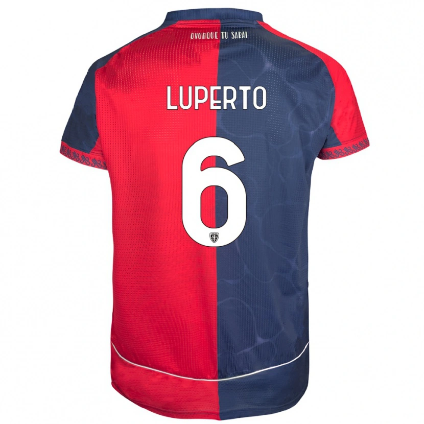 Danxen Men Sebastiano Luperto #6 Red Navy Home Jersey 2025/26 T-Shirt