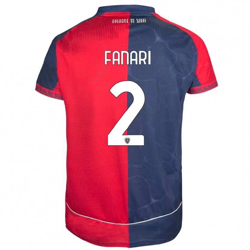 Danxen Men Leonardo Fanari #2 Red Navy Home Jersey 2025/26 T-Shirt