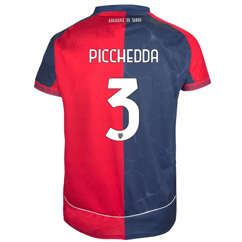 Danxen Men Marco Picchedda #3 Red Navy Home Jersey 2025/26 T-Shirt