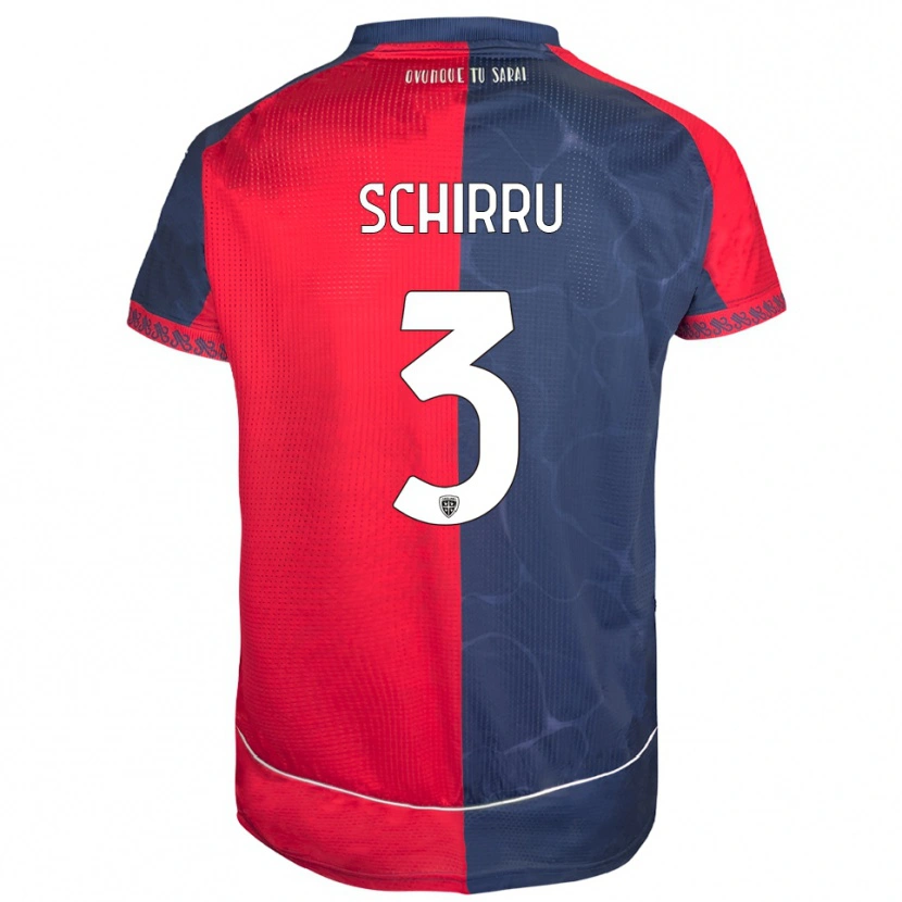 Danxen Men Andrea Schirru #3 Red Navy Home Jersey 2025/26 T-Shirt