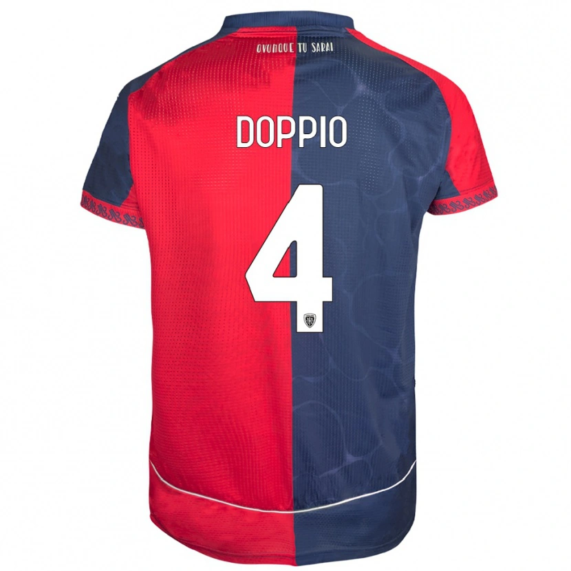 Danxen Men Andrea Doppio #4 Red Navy Home Jersey 2025/26 T-Shirt