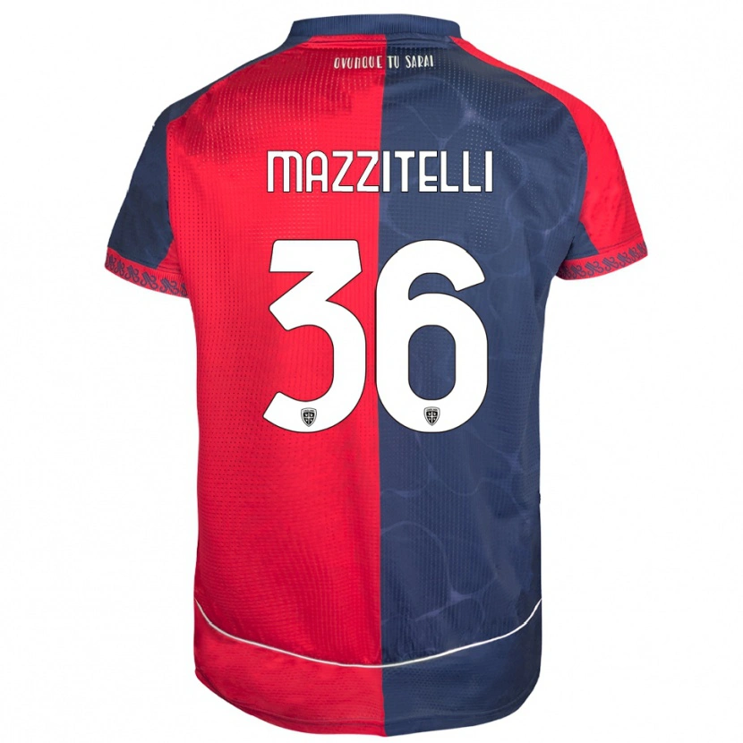 Danxen Men Luca Mazzitelli #36 Red Navy Home Jersey 2025/26 T-Shirt