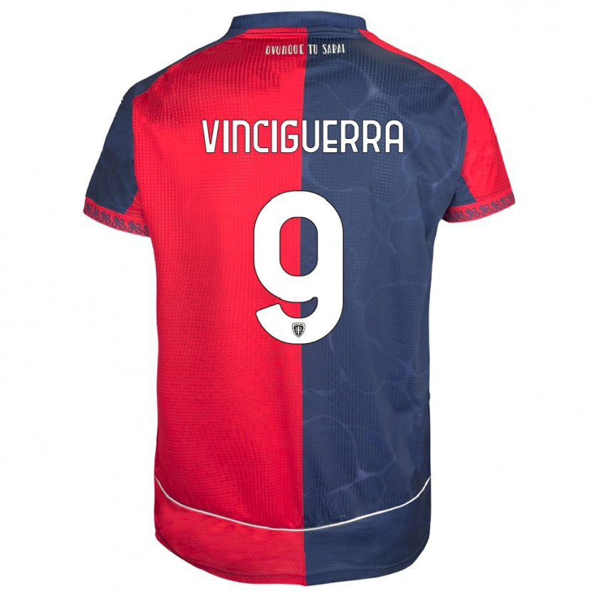 Danxen Men Alessandro Vinciguerra #9 Red Navy Home Jersey 2025/26 T-Shirt