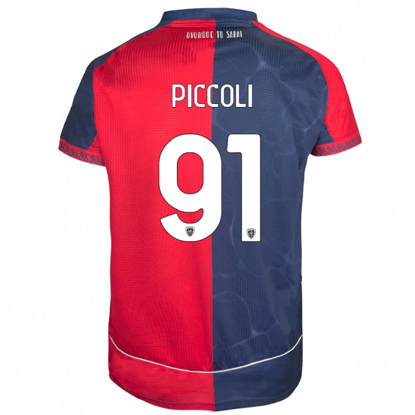 Danxen Men Roberto Piccoli #91 Red Navy Home Jersey 2025/26 T-Shirt