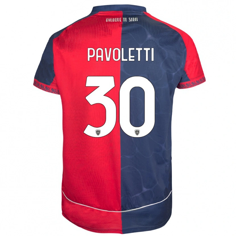 Danxen Men Leonardo Pavoletti #30 Red Navy Home Jersey 2025/26 T-Shirt