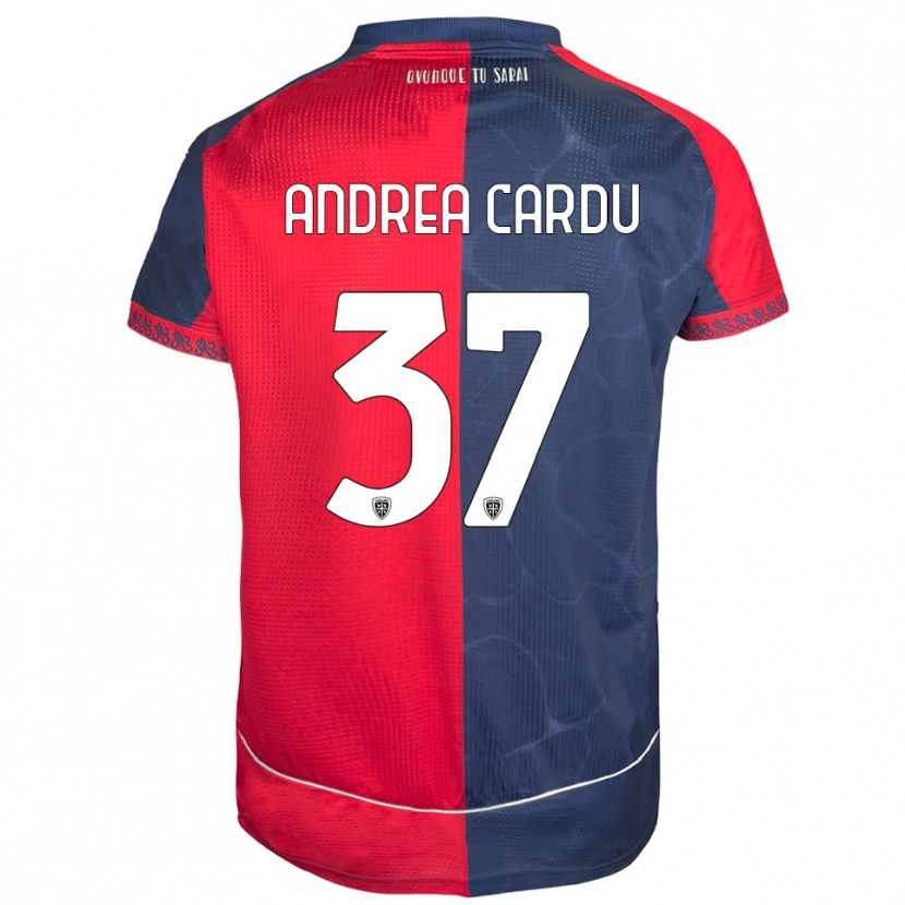 Danxen Men Giovanni Andrea Cardu #37 Red Navy Home Jersey 2025/26 T-Shirt